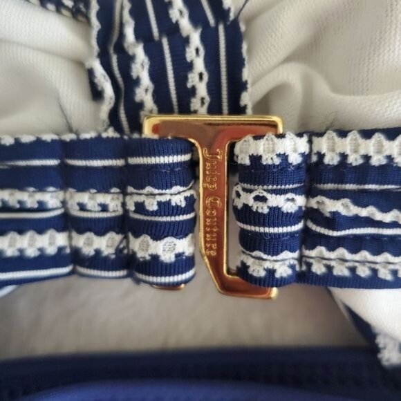 Juicy Couture womens bikini Swim top Bandeau Striped Navy Bra Size Small new - Picture 5 of 6